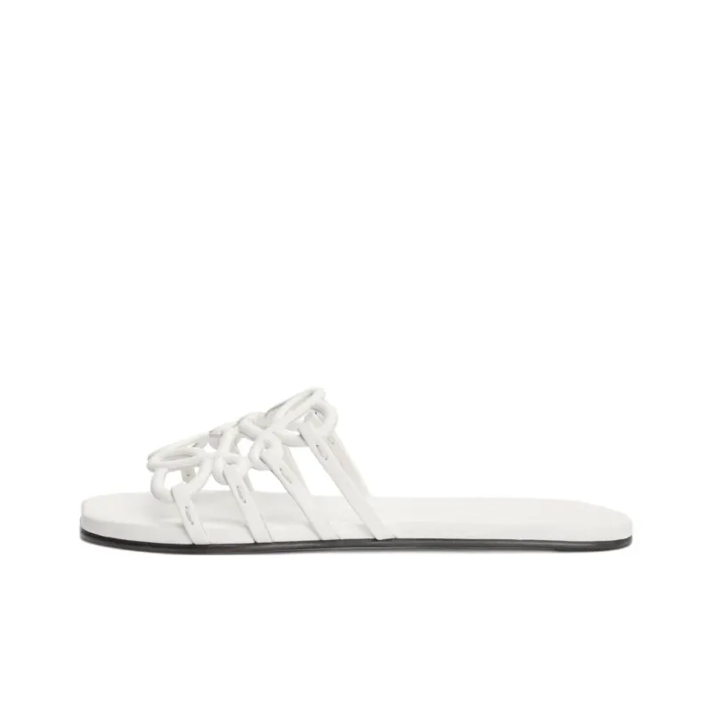 LOEWE Petal Slide Slippers Women's White-0