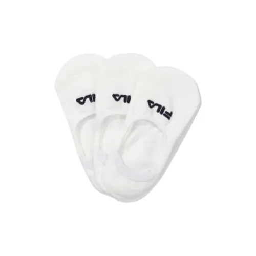 FILA No-Show Socks Unisex 3 Pack White