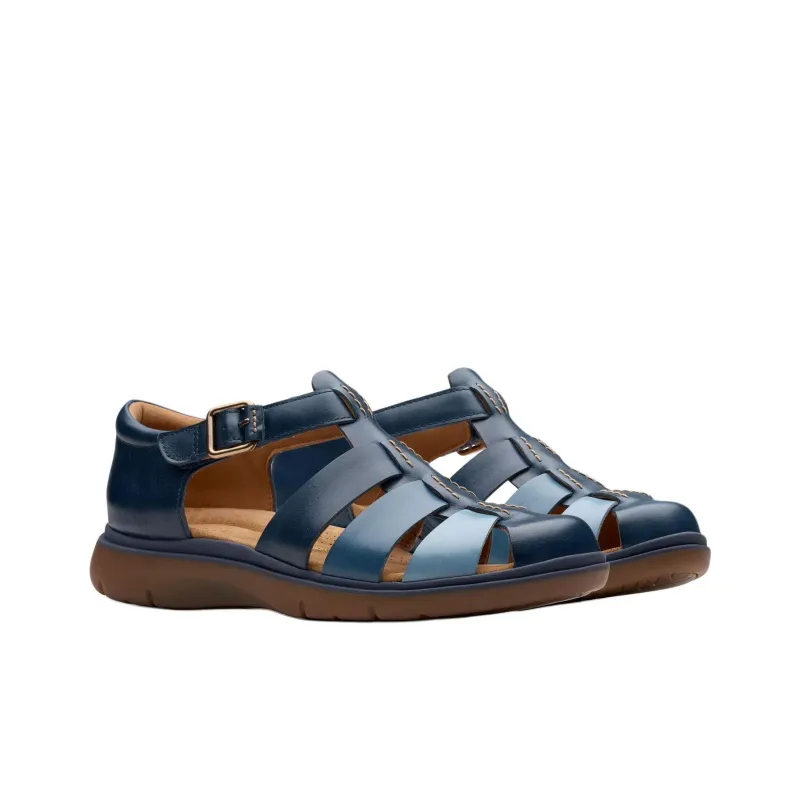 Clarks Certina Sun Roman Sandals 3cm Women's Blue-2