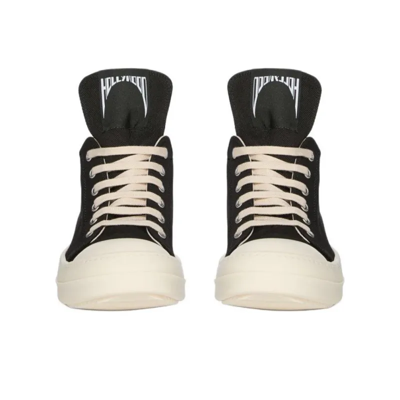 Rick Owens DRKSHDW Low Top Canvas Shoes Women's Black-2