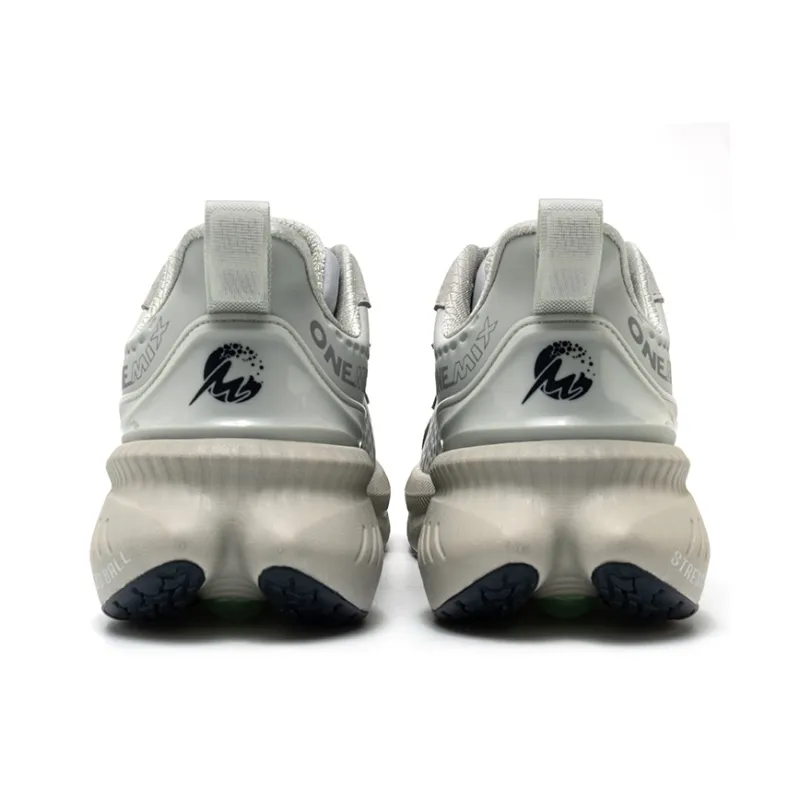 ONEMIX Cushioning Anti Slip And Wear Resistant Low Top Carbon Plate Casual Running Shoes Unisex Gray-3
