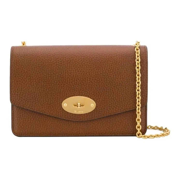 Mulberry Cow Leather Shoulder Bag Women's Brown-0
