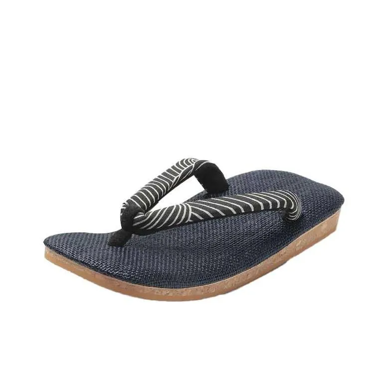 Mizuno Rubber Sole Quick Dry Flip Flops Unisex Black-0