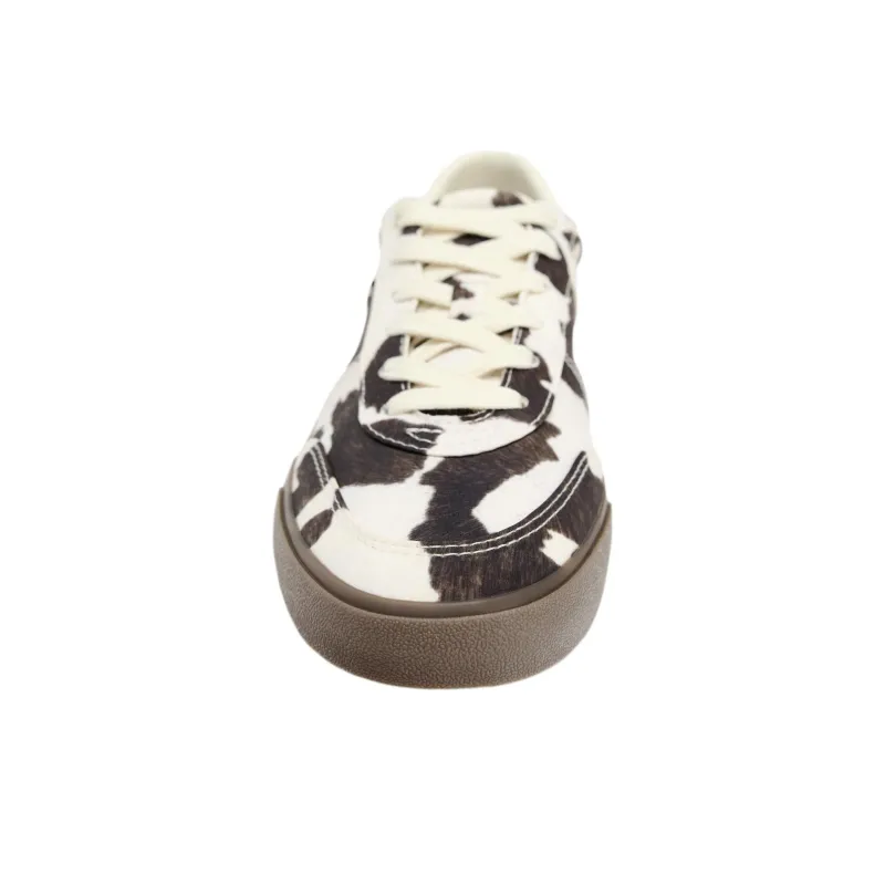 ZARA Low Top Skateboard Shoes Women's White Brown-4