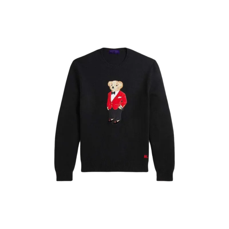 Ralph Lauren Purple Label Polo Bear embroidered Jumper-0