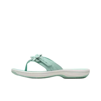 Clarks Abrasion-Resistant Flip Flops Women's Green