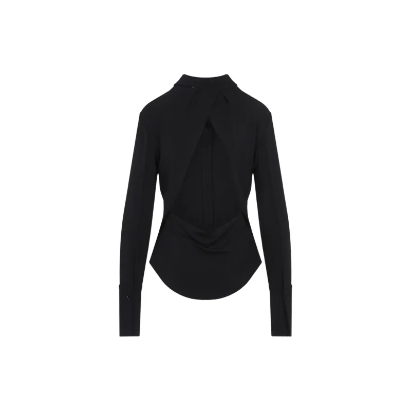 SportMax Candido Open Back Button Up Top-1