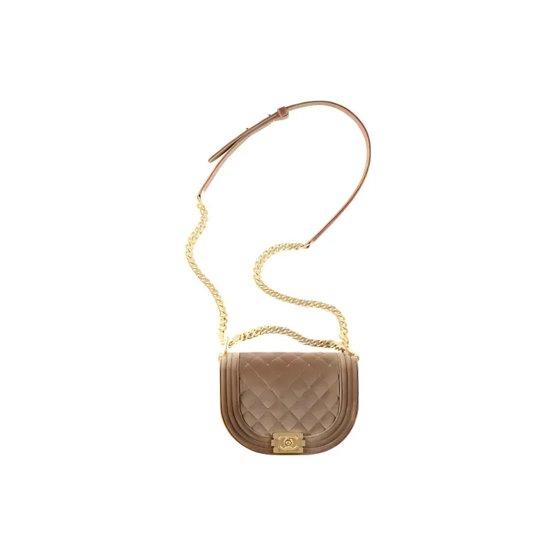 CHANEL 22A Early Autumn Velour Messenger Bag, Flap Bag, Crossbody Bag Women's Dark Blue/Beige-6