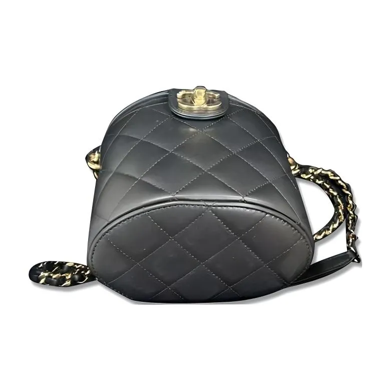 CHANEL Lambskin Makeup Box, Makeup Bag, Shoulder Bag, Crossbody Bag Medium Size Women's Black-2