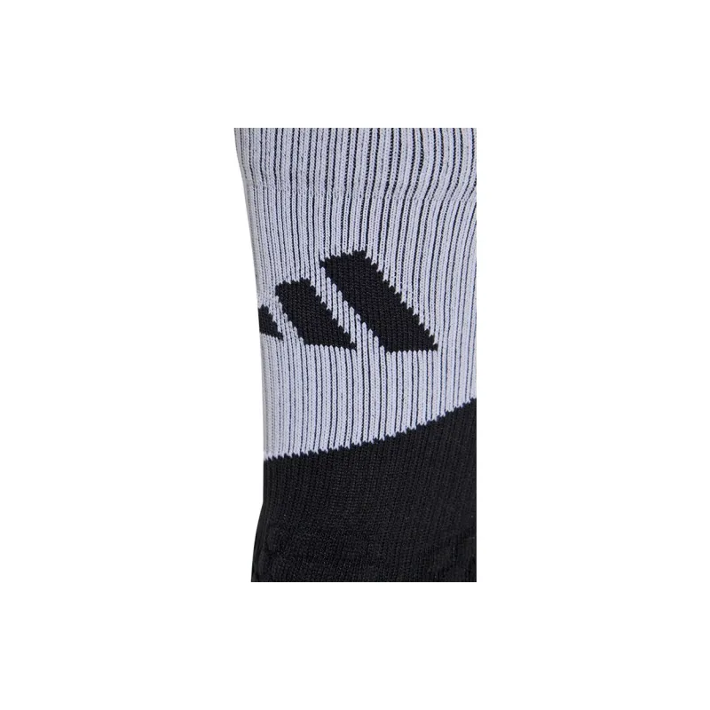 Adidas Mid Calf Socks Unisex 1 Pack Black Gray Color-1