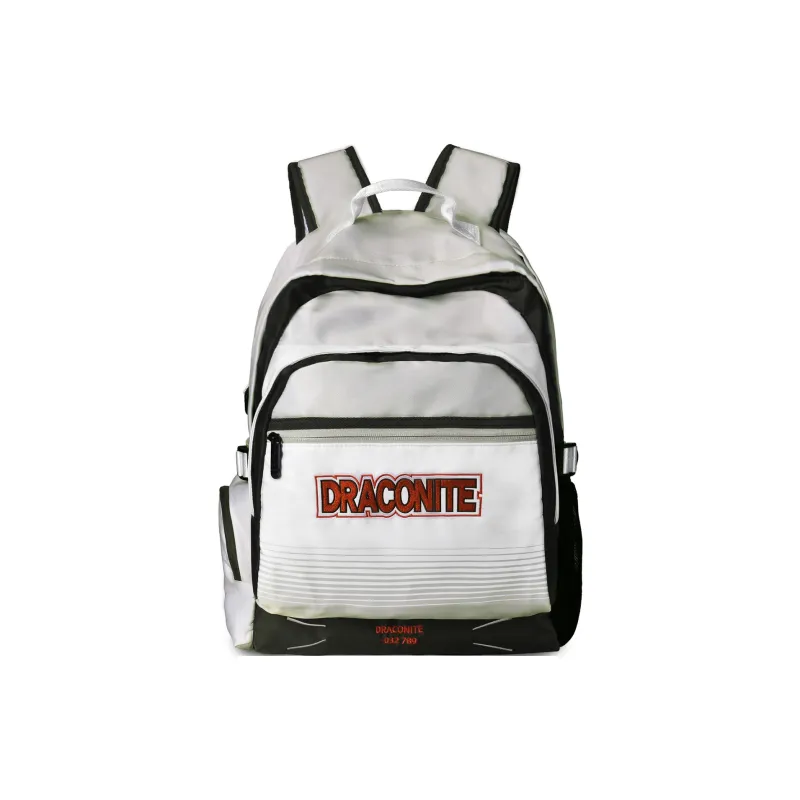DRACONITE Polyester Student Backpack Backpack Multi-Compartment Backpack Unisex Cerulean White-12