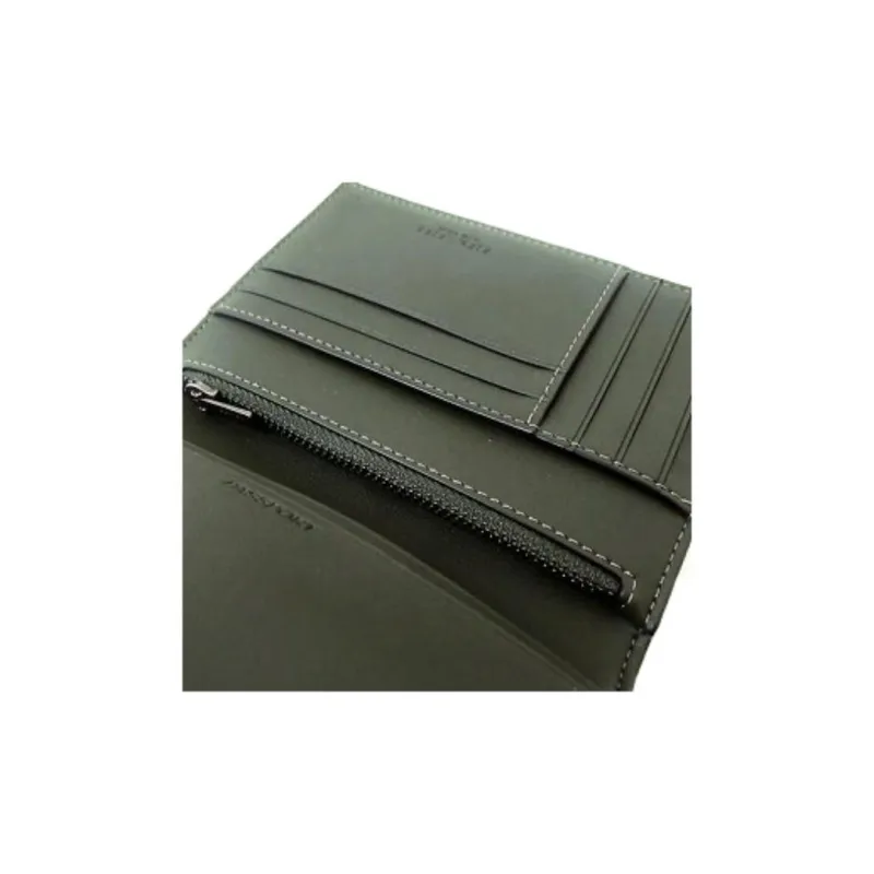 COACH Coated Canvas Passport Holder Mini Unisex Dark Color Trefoil Multicolor-3