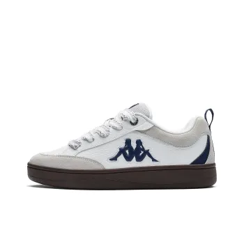 Kappa Anti Slip Wear Resistant Low Top Skateboard Shoes Unisex White Pelican Gray