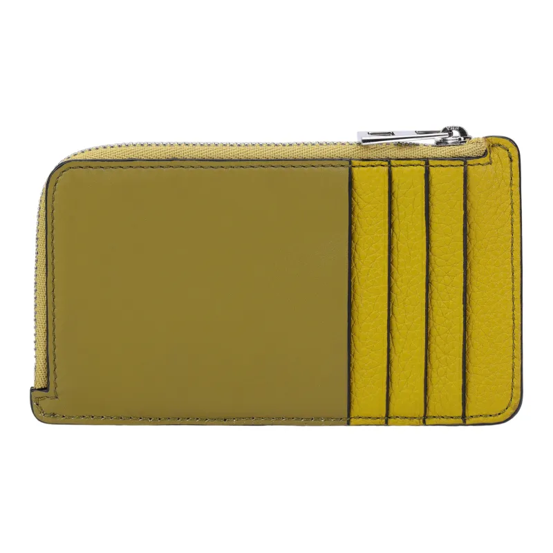LOEWE Cow Leather Card Holder, Wallet Regular Men's Ochre/Olive-4