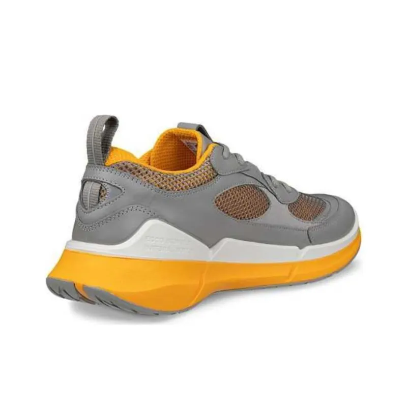 Ecco Walking 2.2 Low Top Casual Shoes Men's Gray Orange-2