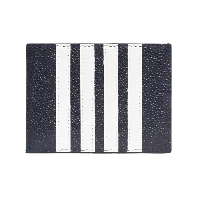 THOM BROWNE· Pebble Texture Calfskin Wallet, Card Holder Men's Marine Blue-2