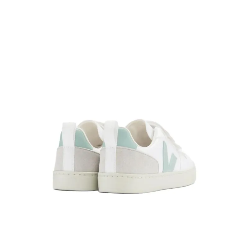 VEJA V-10 Low-Top Kids' Skateboarding Shoes White Green Kids'-3