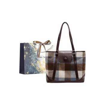Iman's House Woolen Shoulder Bag Women's Coffee