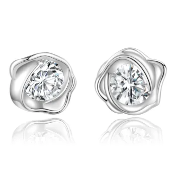 OWNCOOL S999 Fine Silver Stud Earrings Women's