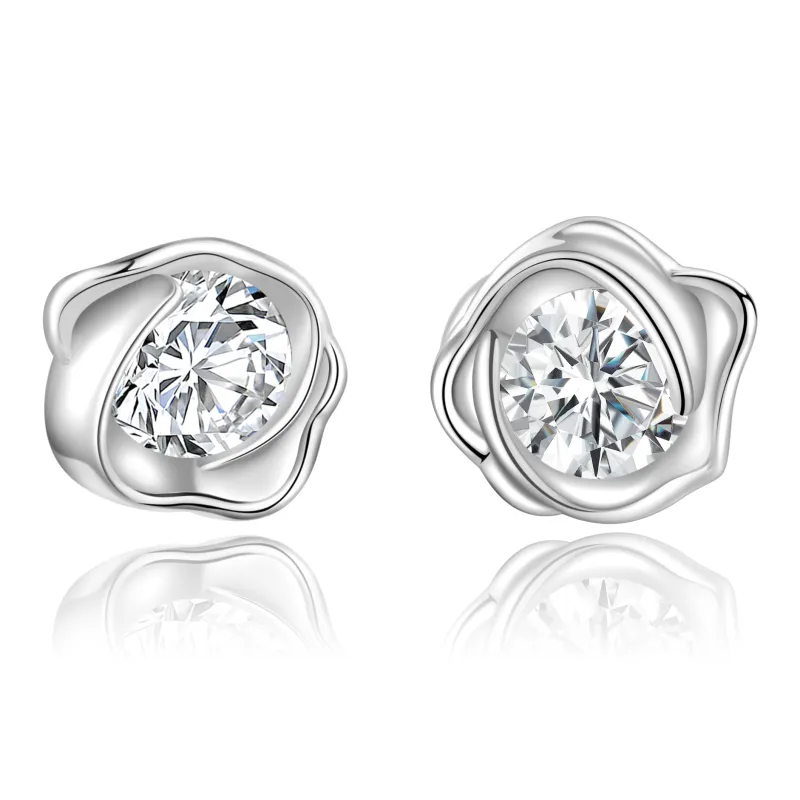 OWNCOOL S999 Fine Silver Stud Earrings Women's-0