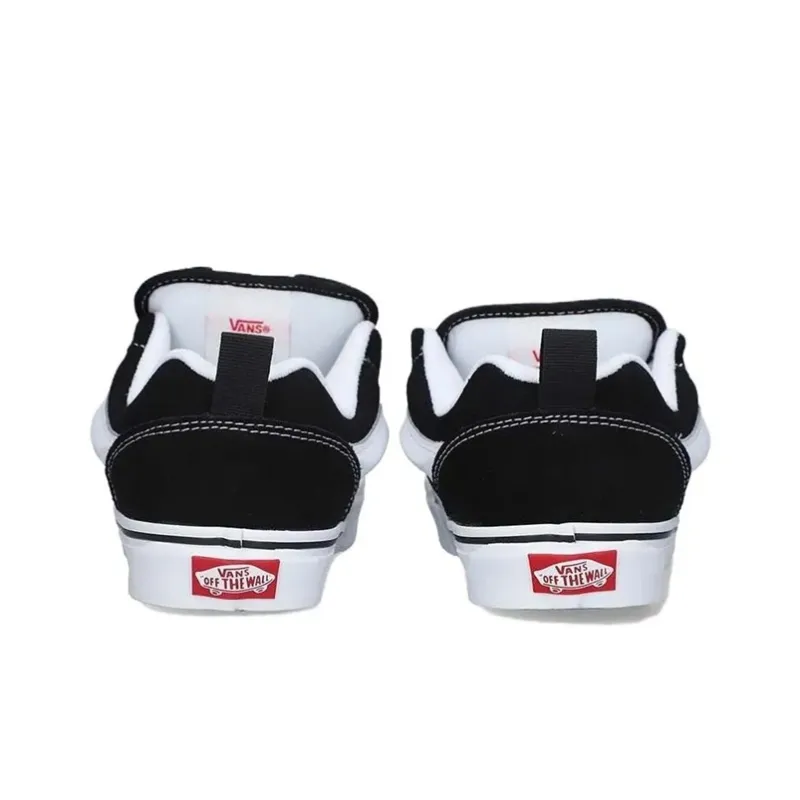 Vans Knu Skool Abrasion Resistant Low Top Shoes Unisex Black White-1