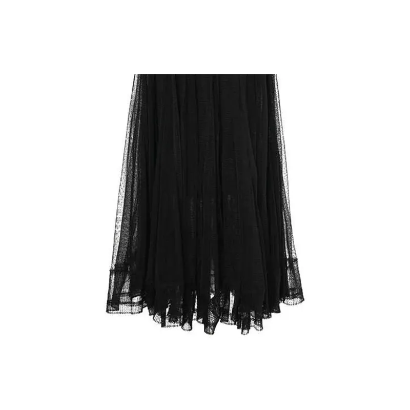BESIONIA SS25 Casual Long Skirts Women's Black-4