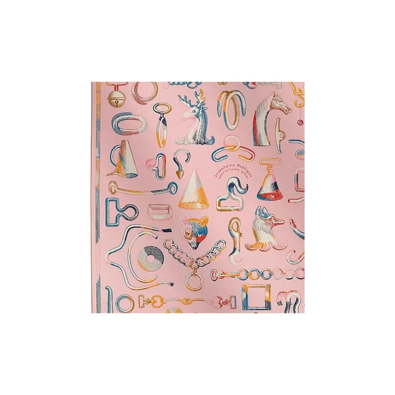 HERMES Mulberry Silk Shawls Women's Pink-2