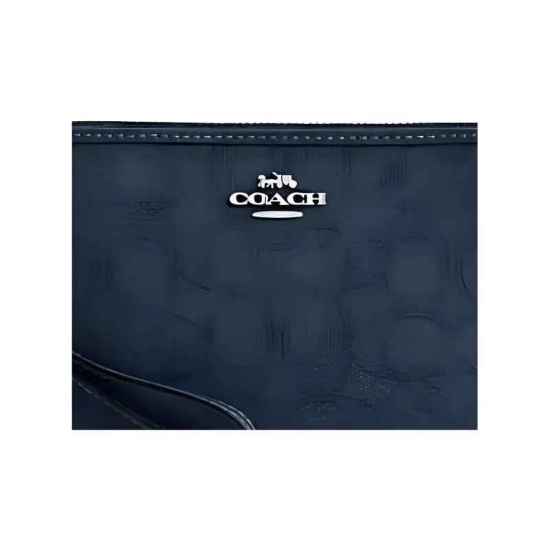 COACH Fabric Wrist Bag Clutch Trumpets Women's Deep Denim-2
