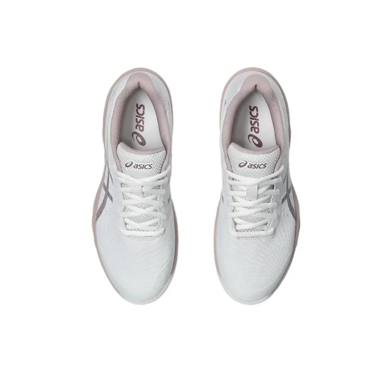 Asics Gel Game 9 Anti Slip Wear Resistant Low Top Tennis Shoes Women's White Purple-5