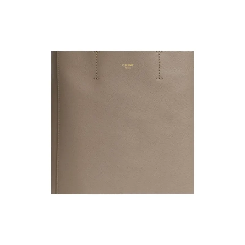 CELINE Grained Cow Leather Tote Bag Shopping Bag Shoulder Bag Crossbody Bag Handbag Women's Taupe-3