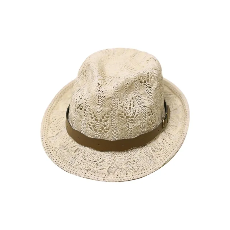 Ai Jiawei Straw Woven Top Hats Unisex-0