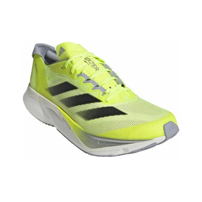 Adidas Adizero Boston 12 Lucid Lemon Core Black Silver Metallic-2