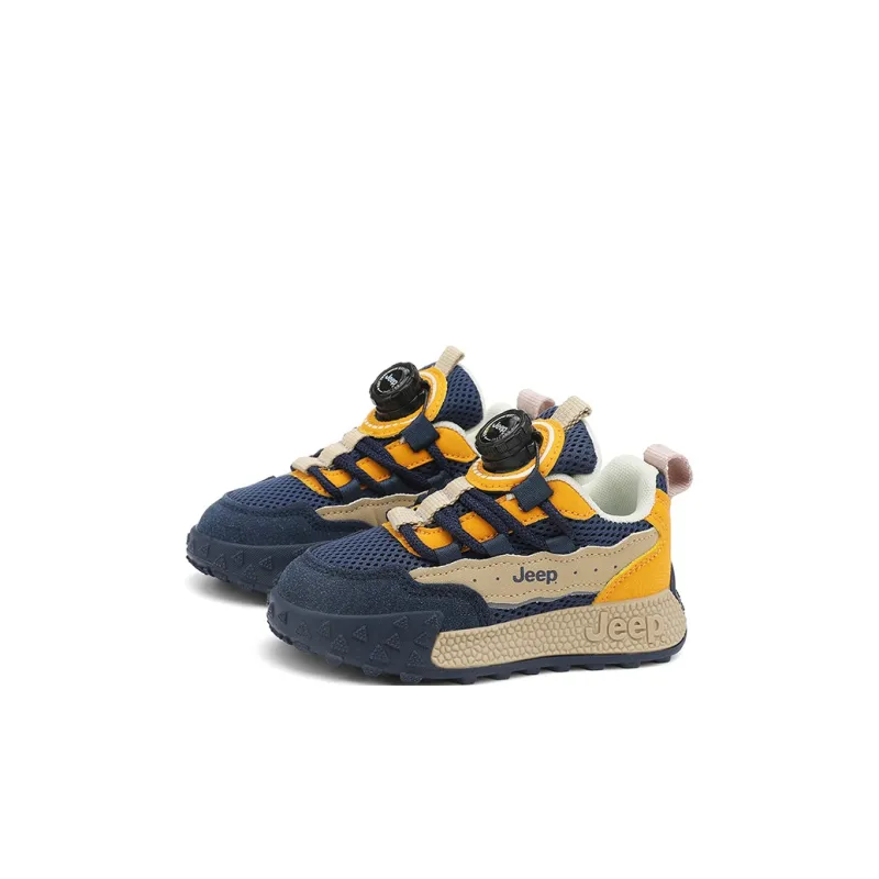 Jeep Abrasion-Resistant Slip-Resistant Cushioning Kids Lifestyle Shoes Dark Blue Orange Kids'-2