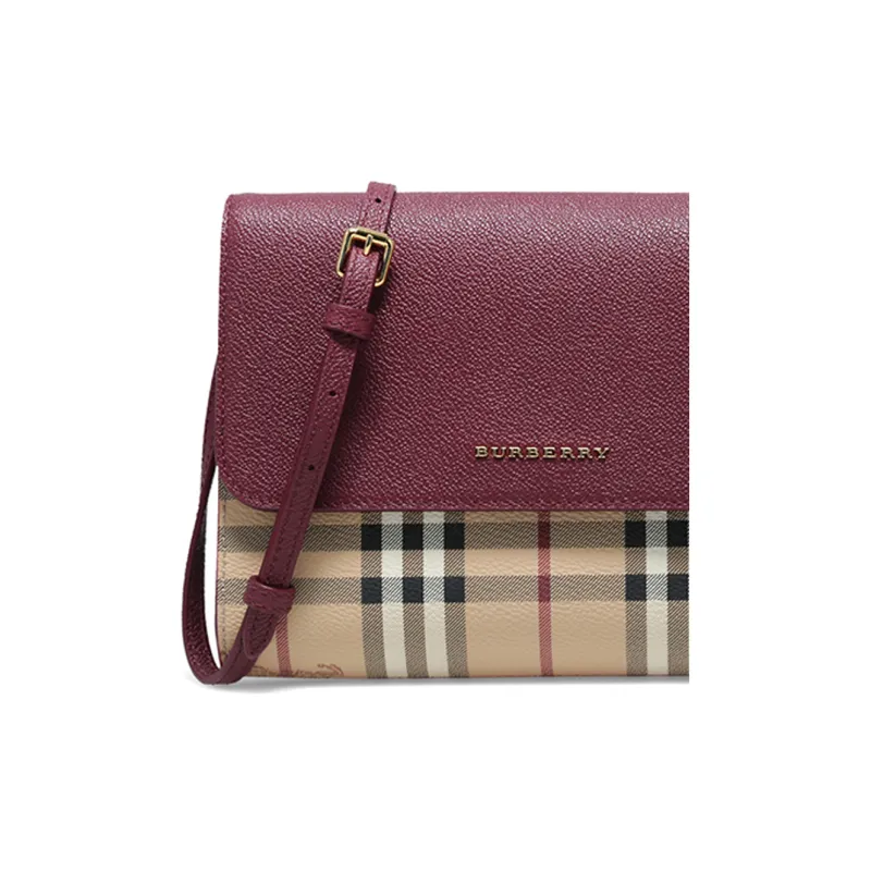 Burberry Vintage Canvas With Leather Shoulder Bag Women's Russet-4