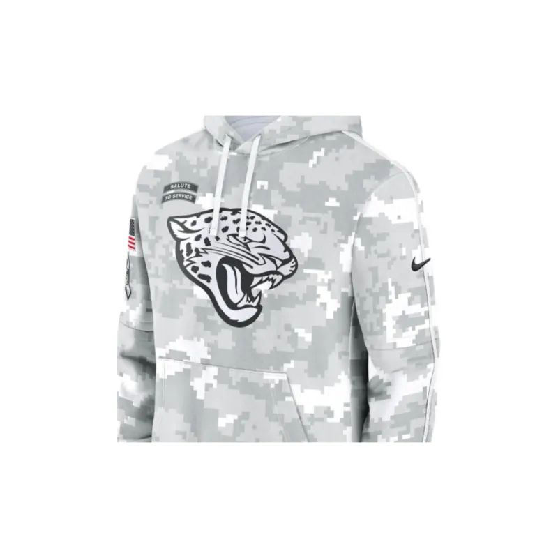 Nike Jacksonville Jaguars Salute To Service Primary Edge Club Men's Nike Nfl Pullover Hoodie-2