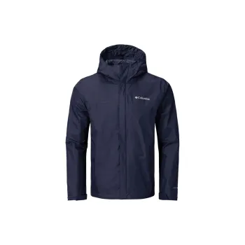 Columbia City Outdoor Collection Water Resistant Windproof Breathable Warm Windbreaker Jacket Men's Navy Blue