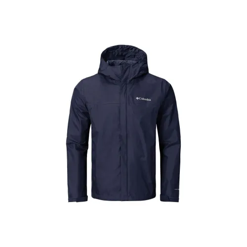 Columbia City Outdoor Collection Water Resistant Windproof Breathable running Windbreaker Jacket Men's Navy Blue