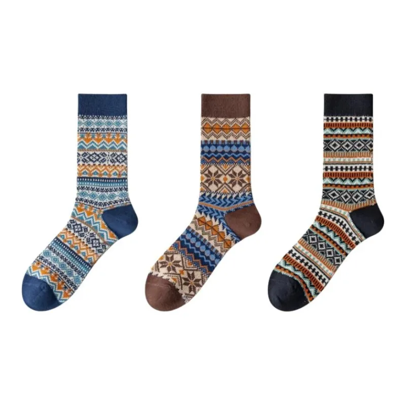Thirteen day Season Mid Calf Socks Unisex 4 Pack Mixed Color-12