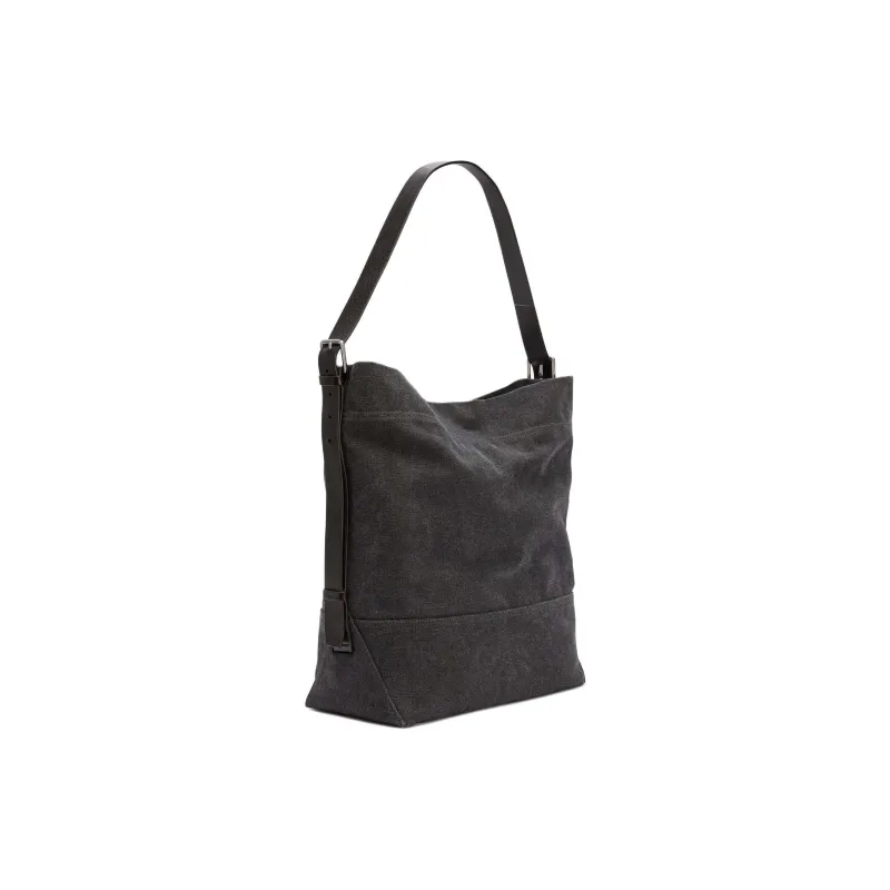 Lemaire Cotton One Shoulder Handbag Men's Black-1