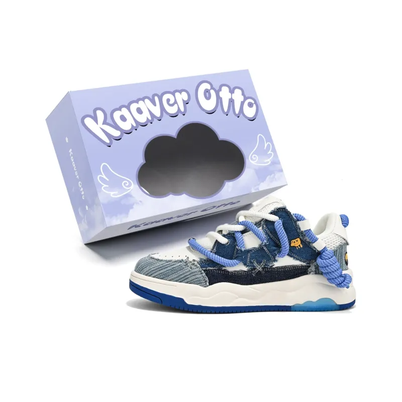 KAAVER OTTO Cushioned Wear-Resistant Height Increasing Low-Top Skateboard Shoes Unisex-0