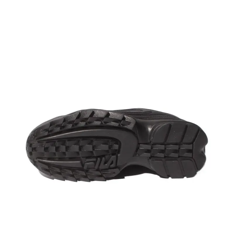 FILA Disruptor 2 Abrasion Resistant Slip Resistant Lightweight Cushioning Low Top Casual Shoes Unisex Black-3