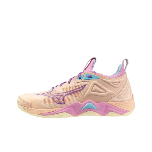 Mizuno Wave Momentum 3 Abrasion Resistant Low Top Training Shoes Women's Pink Orange