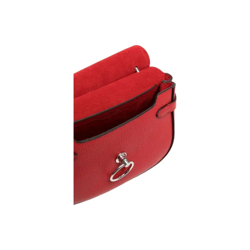 Mulberry Cow Leather Crossbody Bag Shoulder Bag Women's Bright Red-3