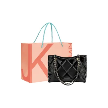 JANE KLAIN Synthetic Leather Crossbody Bag, Shoulder Bag Large Size Women's Black/White