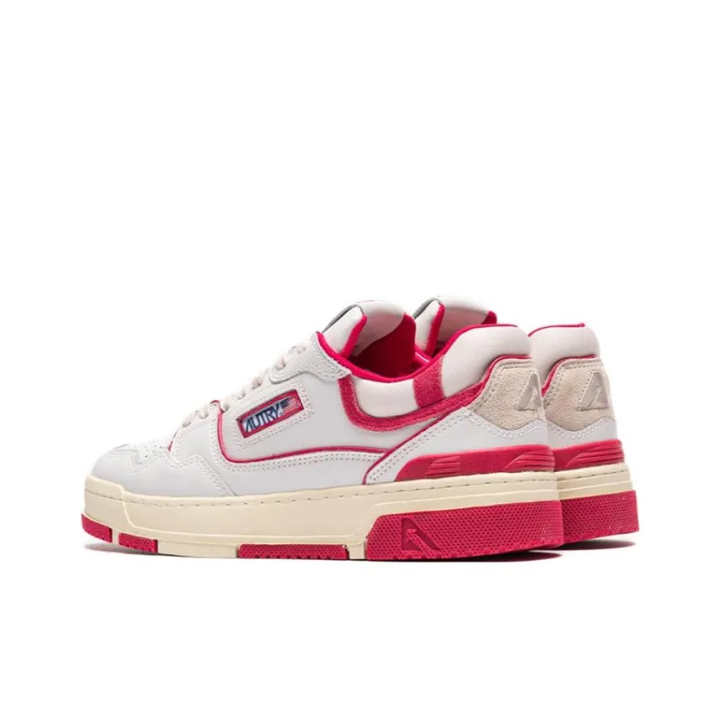 AUTRY Clc Low Top Skateboard Shoes Women's White Red-2