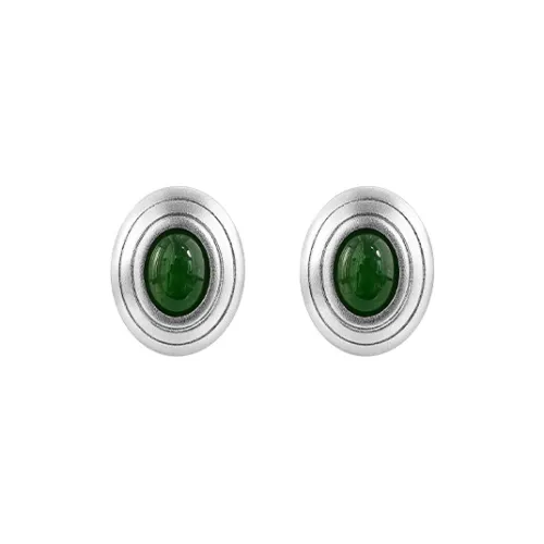 BAILAN BN Hetian Jade Ear Stud Jasper Unisex