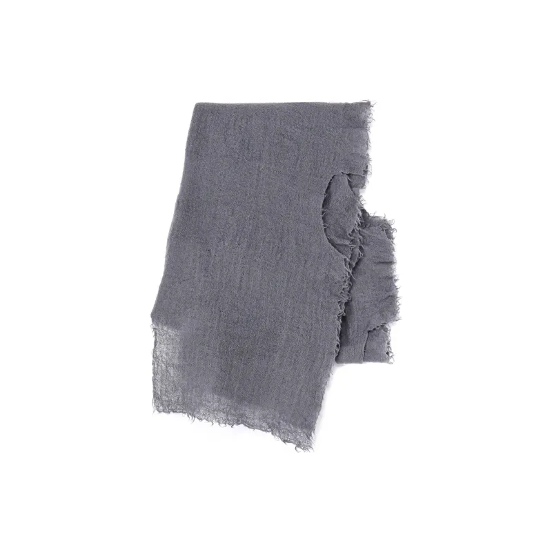 Yohji Yamamoto Wool, Gauze Shawls Unisex Gray-0