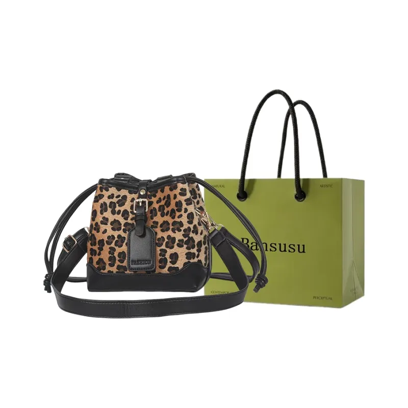 Bansusu PU Shoulder Bag Regular Women's Twill Khaki/Watercolor Pattern/Large Polka Dots/Small Polka Dots-1