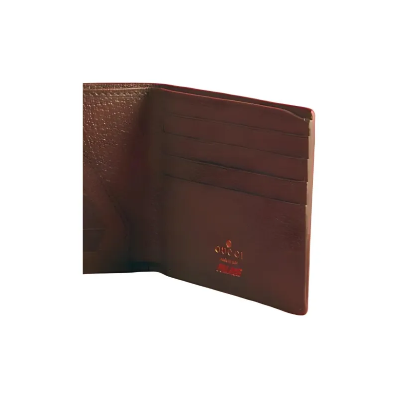 GUCCI PALACE Collaboration Canvas With Leather Wallet Unisex Army Green-4