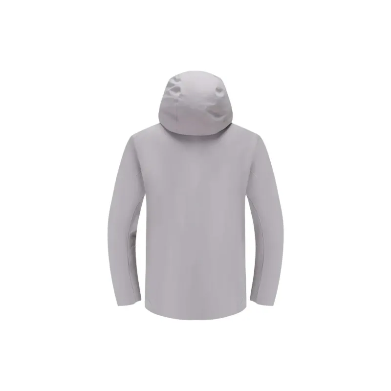 DECATHLON MH500 Hiking Water Resistant Windproof Breathable Windbreaker Jacket Men's Light Gray-1